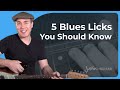 5 Blues Guitar Licks from Minor Pentatonic Scales