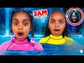 The Prince Family – Nova &amp; Ayla Went Swimming at 3AM… Pool Monster Appeared! 😱