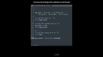 Convert a list of strings with a delimiter to a list of tuple in Python | Python Examples | Python