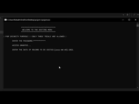 C/C++ Final year project || Personal Diary Management System || C project with source code