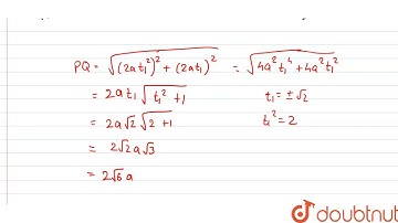 At a point P on the parabola y^(2) = 4ax, tangent and normal are drawn. Tangent intersects the x...
