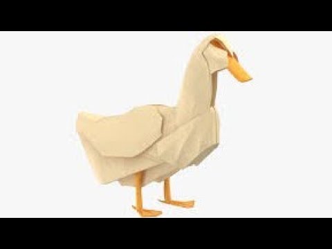 Kağıttan ördek yapımı, origami duck