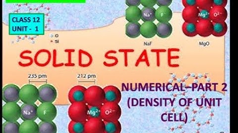 NUMERICAL II DENSITY OF UNIT CELL II