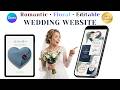 Dusty Blue Floral Wedding Website Template with Custom RSVP, Editable Canva Design #weddingwebsite