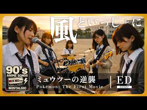 ポケットモンスター ミュウツーの逆襲 ED｜風といっしょに（小林幸子）｜90年代アニソンを女子高生バンドカバー【AI cover】Pokemon movie song