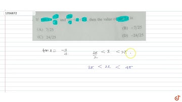 If ` tan x = (-3) / 4` and `(3pi) / 2 lt x lt 2pi`, then the value of `sin 2x` is
