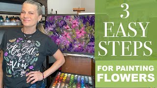 3 Easy Steps for Painting Flowers / Beginner Lesson screenshot 1