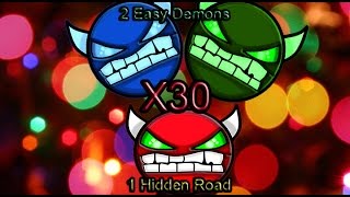 Geometry Dash - 2 Easy Demons + 1 Hidden Road