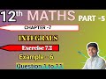 12th Maths Exercise 7.2 Question no 1 to 12 #Exercise_7.2
