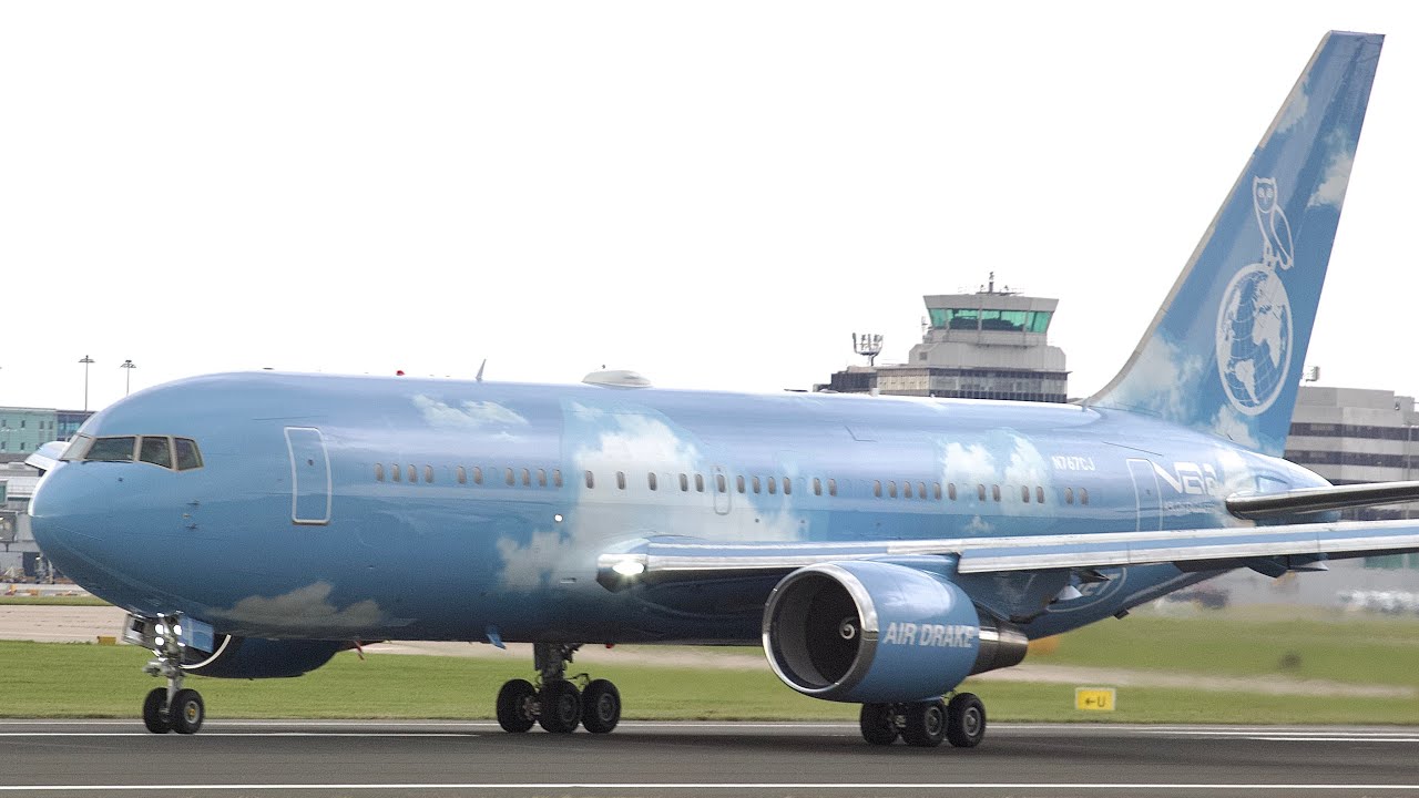 DRAKE DEPARTS MANCHESTER ON HIS PRIVATE B767-200!  29/07/25