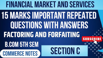 Section C important question answer financial market and services B.com 5th sem ✅