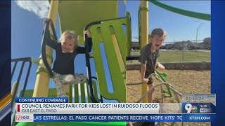 Park renamed for kids lost in NM floods