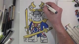 How to Draw Samurai X #NINJAGO#LEGO