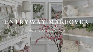 SPRING CONSOLE TABLE IDEAS || ENTRYWAY MAKEOVER || FOYER STYLING IDEAS