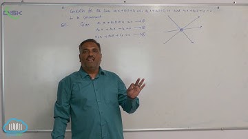 Condition for Concurrent Lines || Condition for Concurrent Lines || Disk Telangana