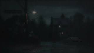 Rainy Night in a Silent Neighborhood | Heavy Rain & Distant Thunder for Deep Sleep