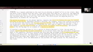 Motions - Filing a motion
