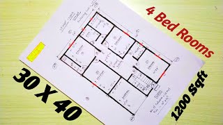 30x40 house plan with car parking||30X40 building plan with pooja room ||1200 square feet