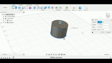 cylinder construction in fusion360/hollow cylinder/cylinder in fusion360/solid cylinder in fusion360