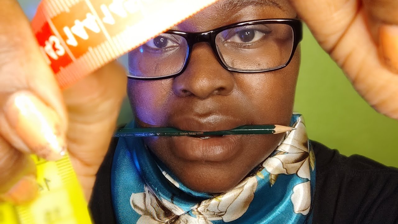 ASMR Roleplay Gesichtmessen für verschiedene Masken💁📏📝 #asmr #roleplay #gesichtmessen #sounds