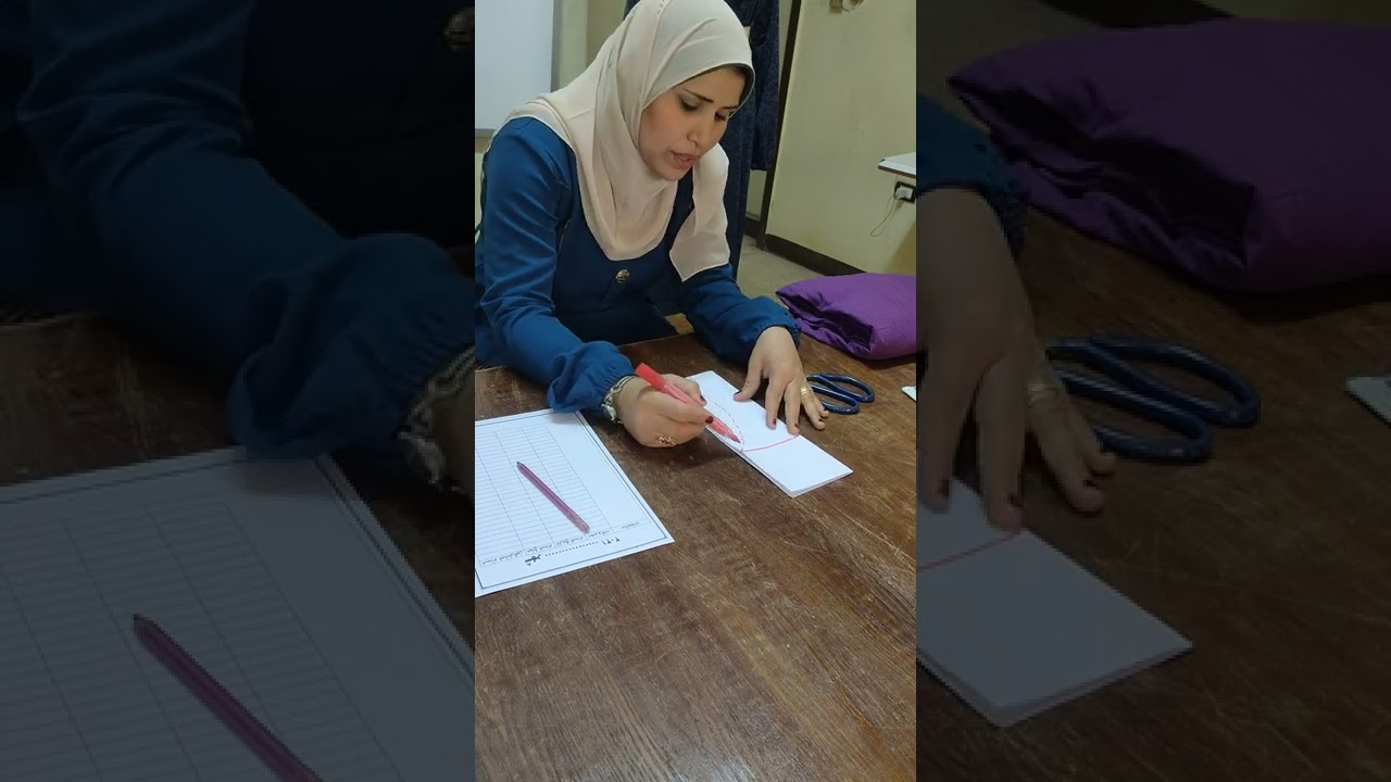 طريقة قص البنطلون بالتفصيل مع استاذه شرين محمد ابراهيم