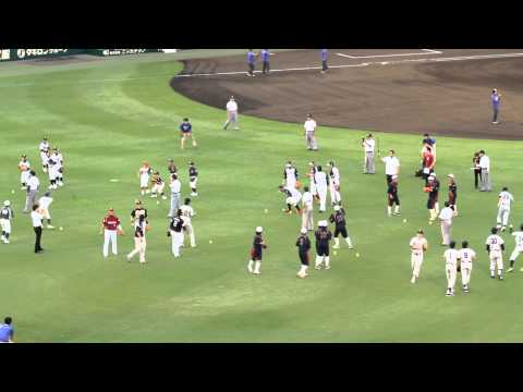 キャッチボールと藤浪大谷 AS第2戦　2014.07.19