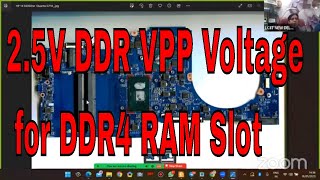 The Secret to Solving Laptop No Display Problem DDR 4 Ram Slot 2.5v vpp voltage troubleshooting