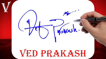Ved Prakash Name Signature Style - V Signature Style - Signature Style of My Name Ved Prakash