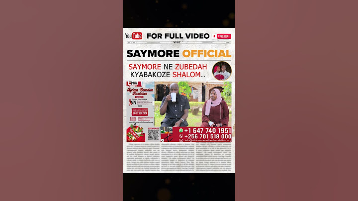SAYMORE NE ZUBEDAH KYEBAKOZE SHALOM😂😂😂