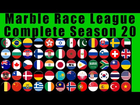 Marble Race League Season 20 Complete Race Day 1-10 in Algodoo / Marble Race King