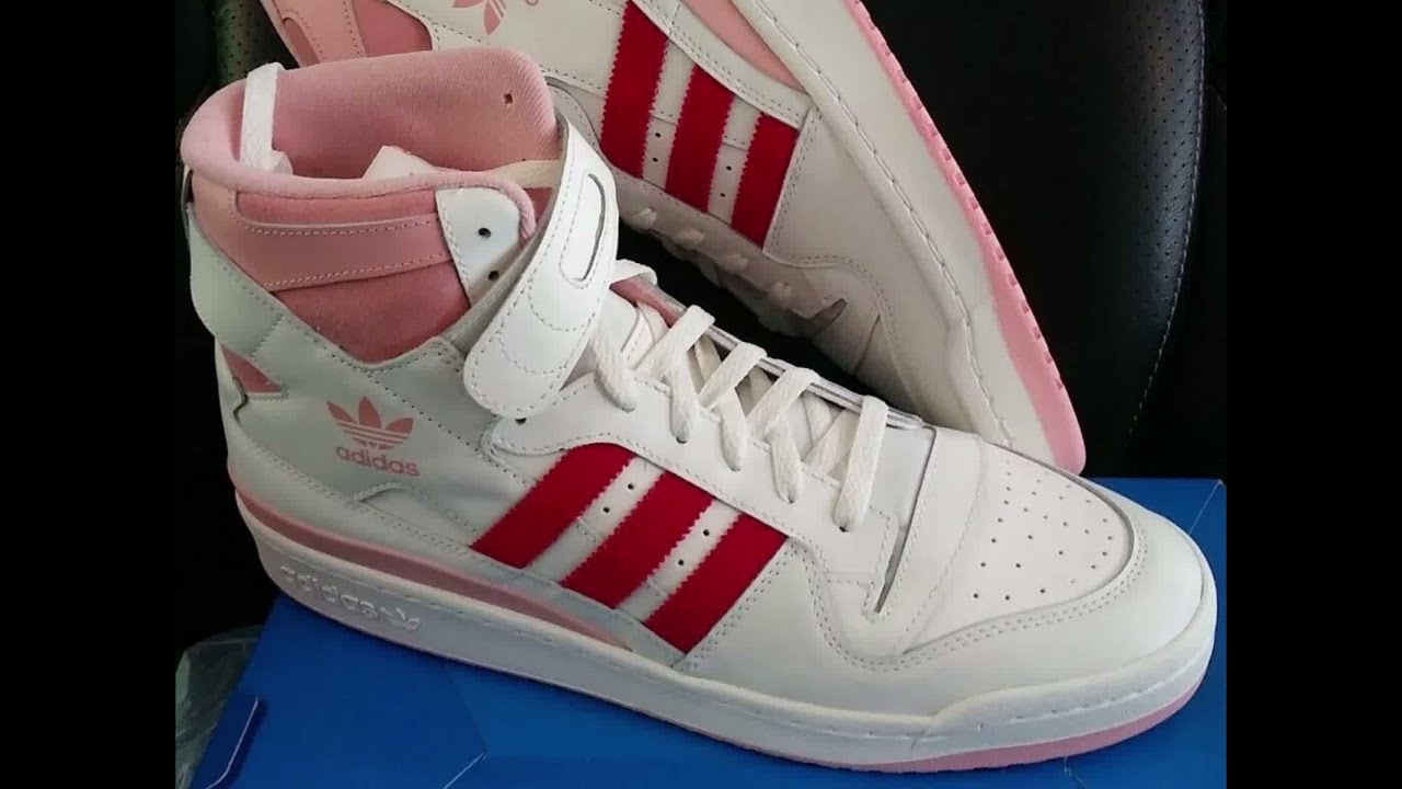 adidas forum 84 hi off white pink red