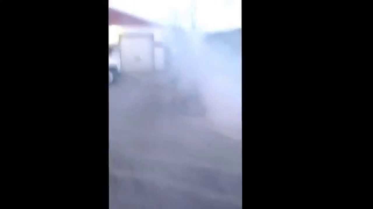 Forklift has a little smoking problem YouTube