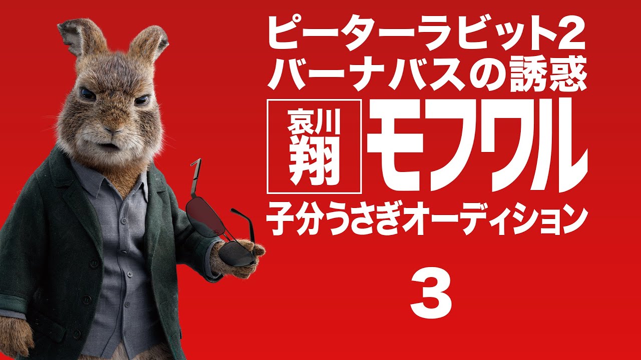 哀川翔 子分うさぎオーディション オンライン面談 ピーターラビット２ バーナバスの誘惑 6月25日全国ロードショー Youtube