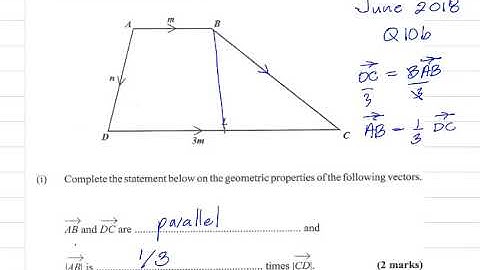 June 2018 Q10b (Vectors)