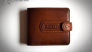 Кожаный кошелёк мужской "Гранд" (ручная работа) из кожи краст 1.3 мм., men's wallet leather handmade