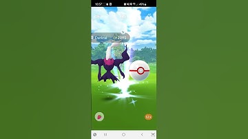 shiny legendary darkrai! pokemon go raid catch. #shorts