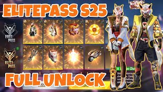 NEW ELITEPASS SEASON 25 - FABLED FOX - FULL UNLOCK - #FREEFIRE...🦊 screenshot 1
