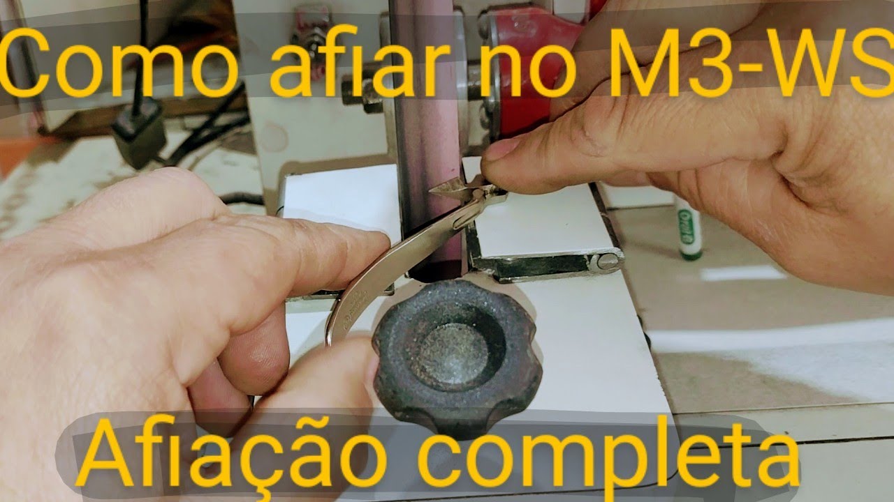 Afiação completa do alicate 522 detonado usando apoio M3-WS e afiadora Baby White Sheep Completa