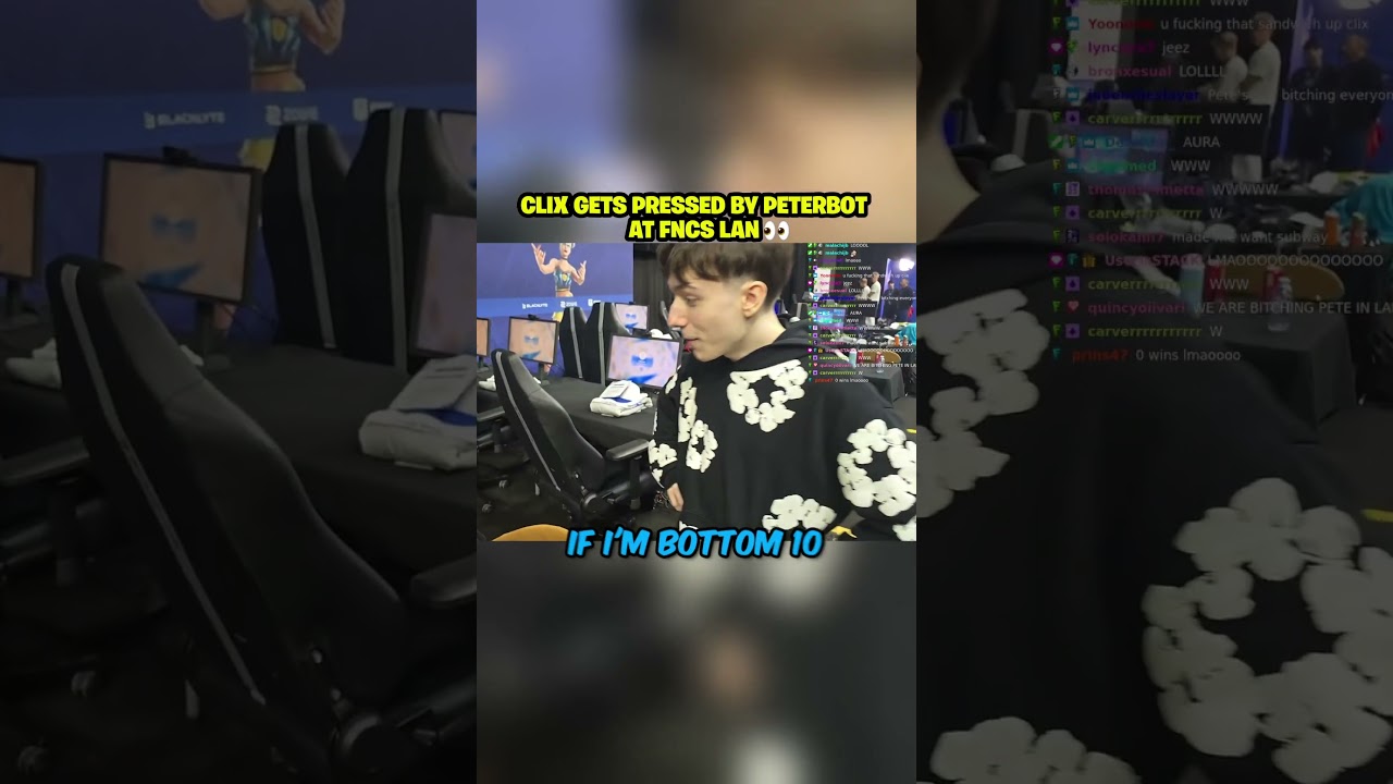 Clix gets PRESSED by Peterbot at FNCS LAN 👀