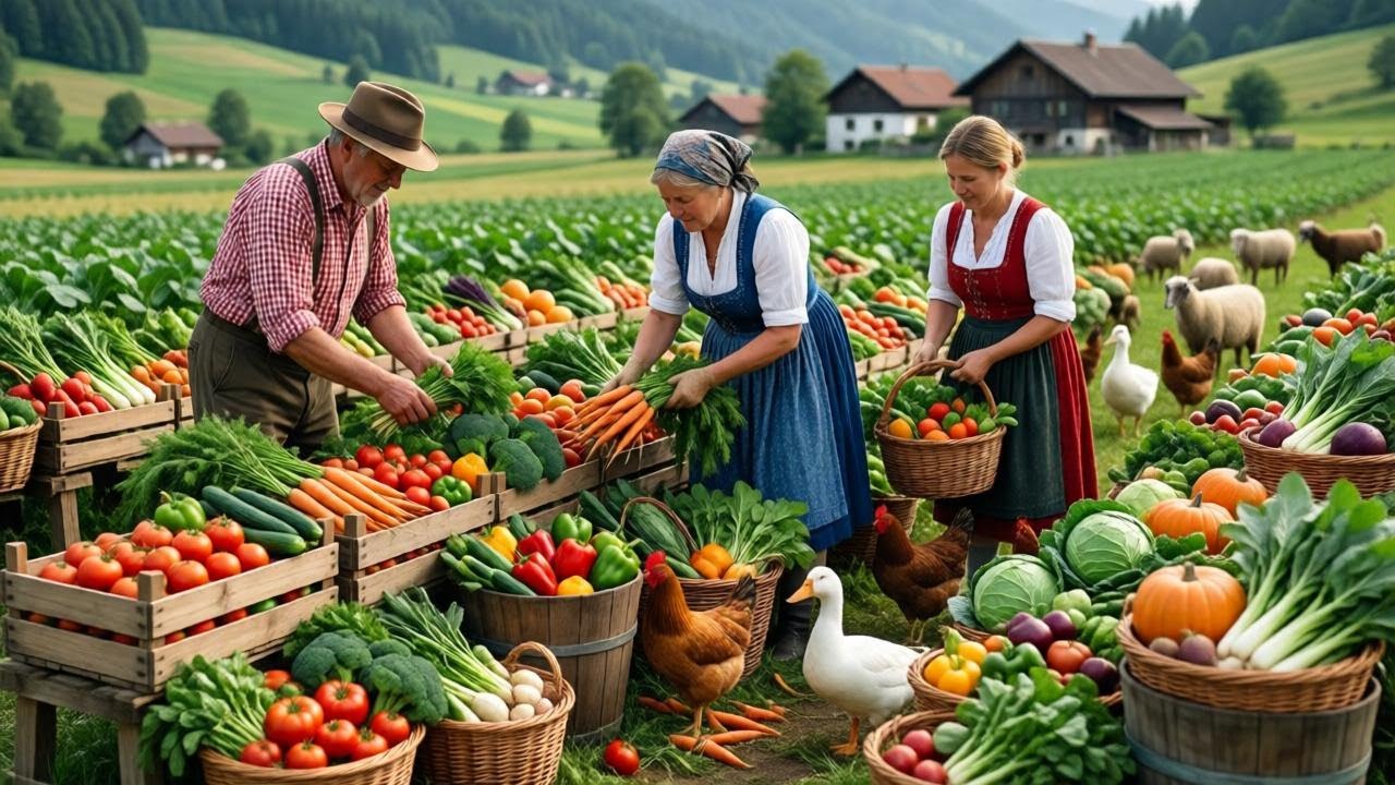 Peaceful Countryside Farm Life 🌿 Harvesting Fresh Vegetables | Simple Living