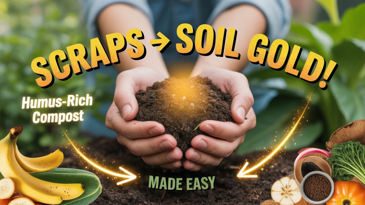 Turn Scraps Into Soil GOLD! Humus-Rich Compost Made Easy - YouTube