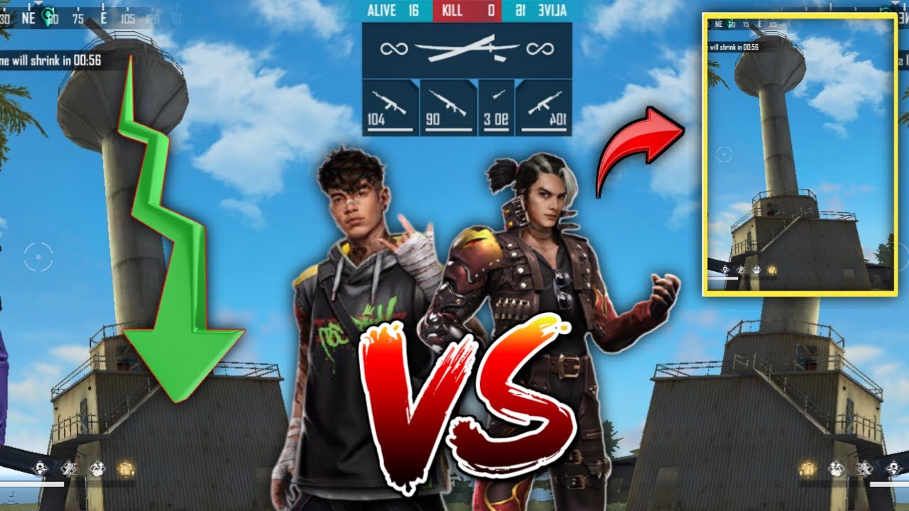 Free Fire New Challenge | Jump Damage Challenge 2021 | Hayato Vs Shirou Damage Challenge