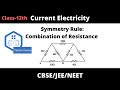 Symmetry Rules: Complex Combination of Resistors|| Current Electricity|| CBSE/JEE/NEET