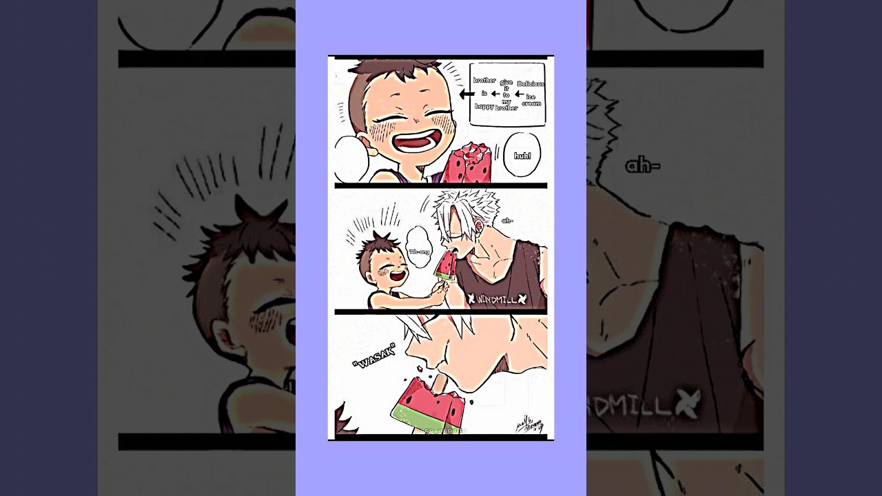 Sanemi & Genya cute ice cream comic 