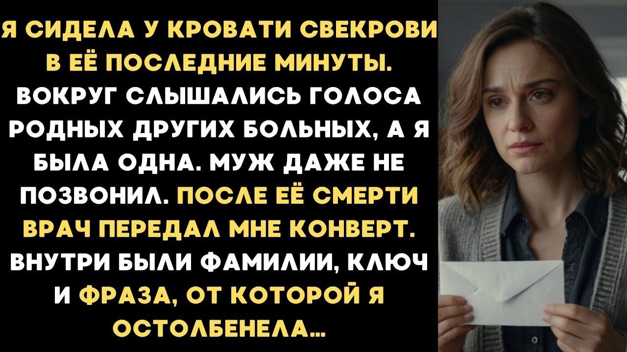 Я сидела одна у кровати свекрови в её последние минуты, а после смерти врач передал письмо от не