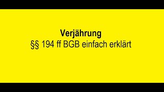 Was bedeutet Paragraph 195 BGB?