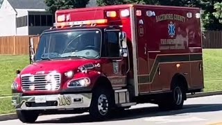 Baltimore County Fire Department Medic 103 Responding to a Medical