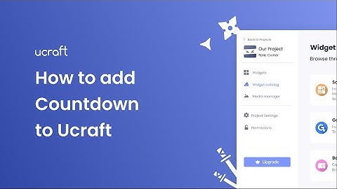 How to add a Countdown to Ucraft