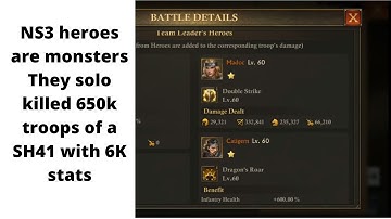 KING OF AVALON: NS3 heroes are monsters, they solo killed 650k troops of a SH41 with 6k stats