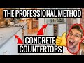 How to Make Concrete Countertops | THE PROFESSIONAL METHOD!